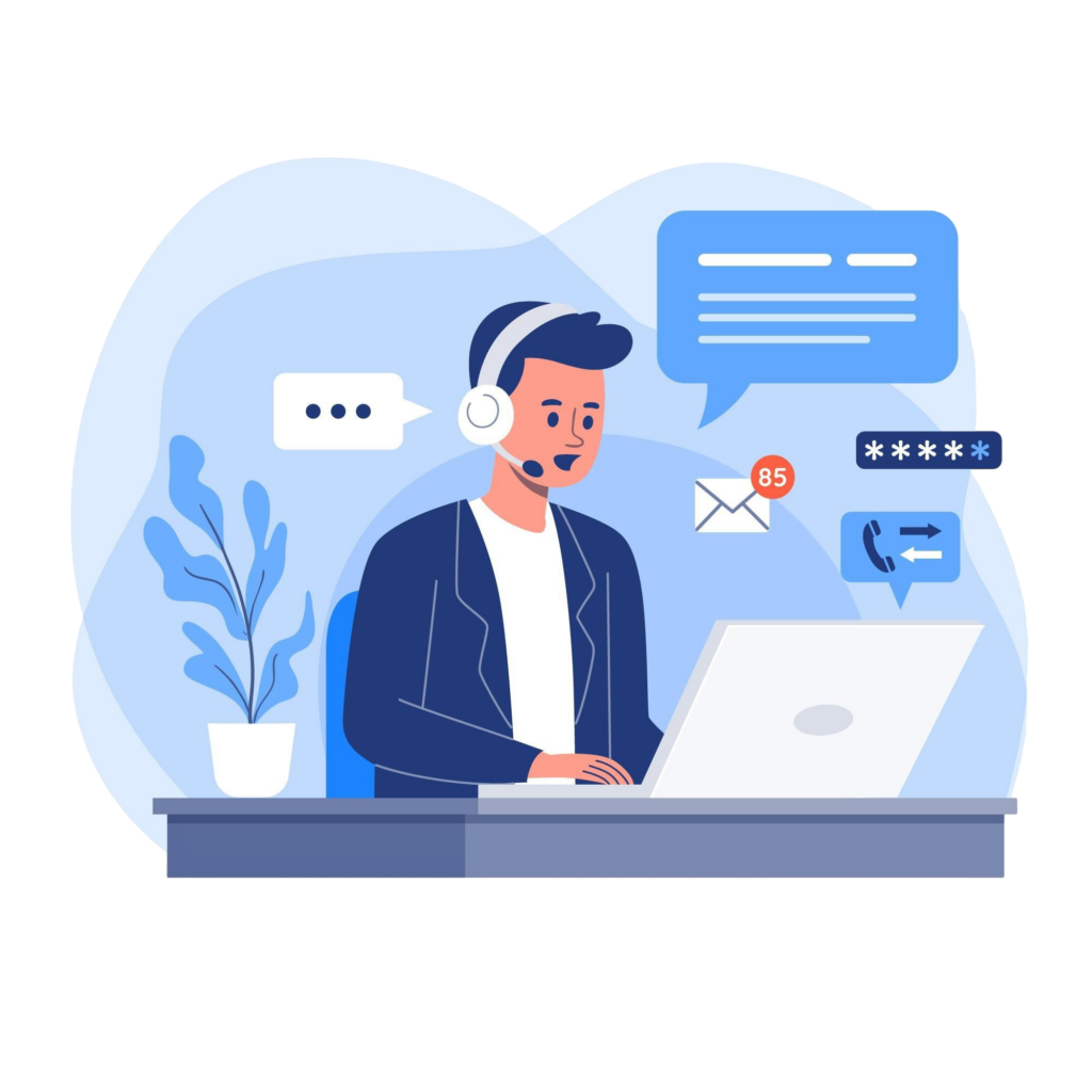 Ilustración atención al cliente
